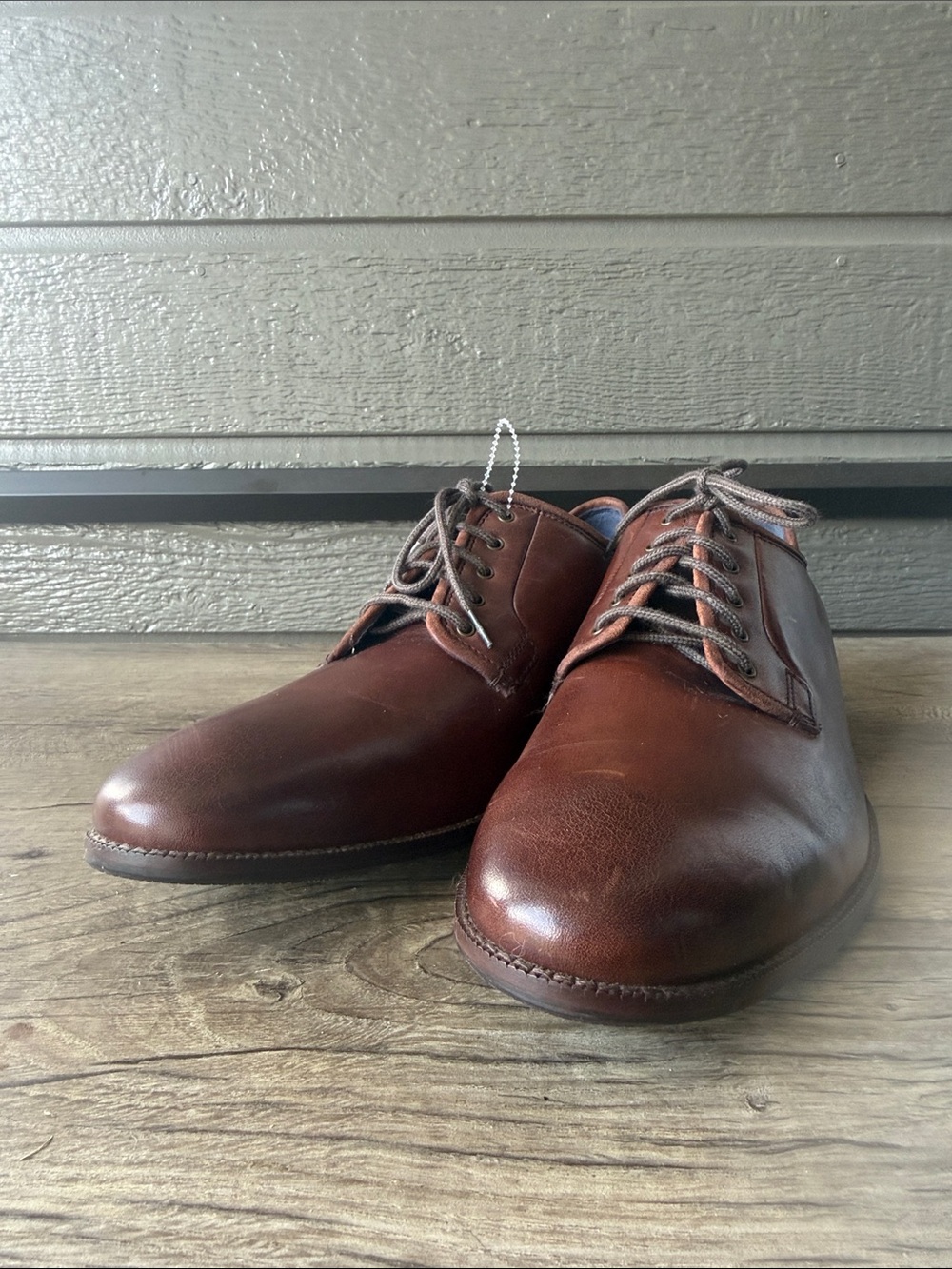 Cole Haan Men's Classic Brown Leather Lace-Up Shoes size 12
